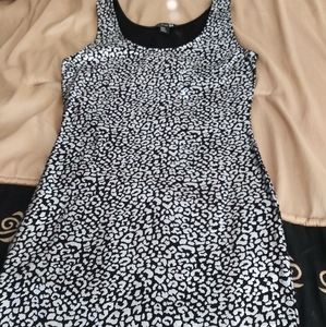 Black and Silver mini dress